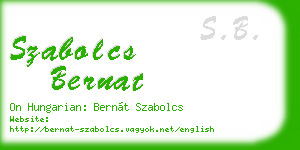 szabolcs bernat business card
