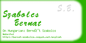 szabolcs bernat business card